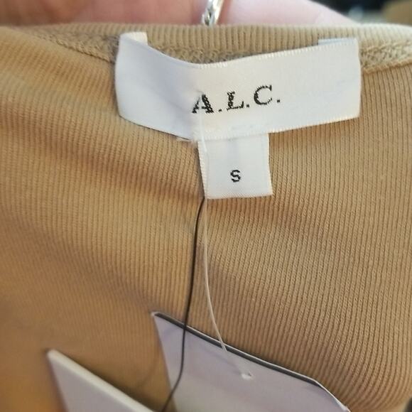 NWT A.L.C Tan Knit Basic Tank Top - Picture 3 of 7